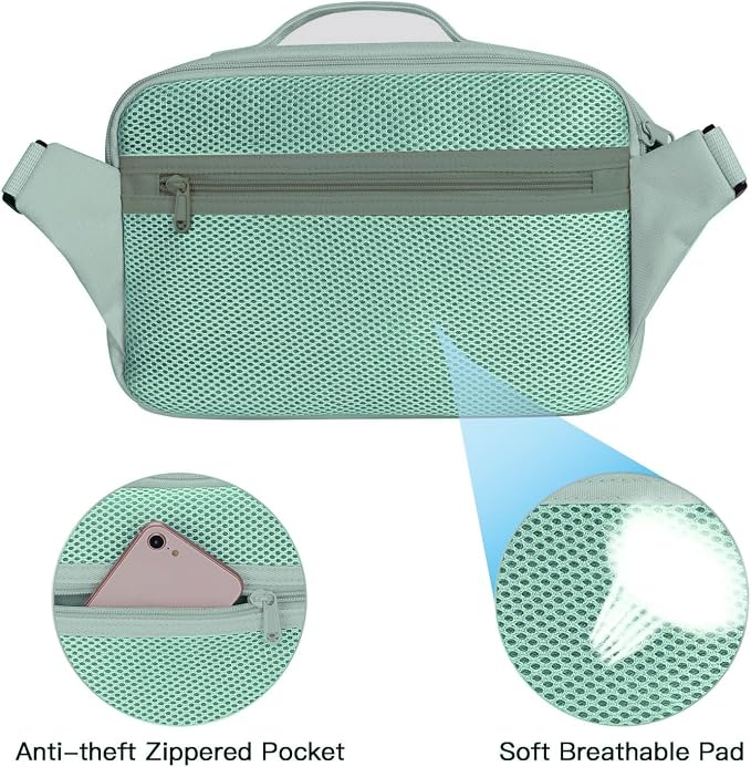MOSISO Camera Shoulder Bag Camera Case Crossbody Sling Purse, Antique Green | DSLR/SLR/Mirrorless Compact Padded Photography Handbag with Rain Cover Compatible with Canon/Nikon/Sony Cameras and Lenses - Image 4