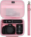 Small Camera Case Bag for Canon EOS Rebel T7/R50//R100 DSLR Camera Pink | Hard Carrying Travel Case for Canon EOS Rebel T7/R50//R100/R6 Mark II/R8/R6 Mark III/R50 V/T6/R10/R5 Mark II DSLR SLR Camera by LTGEM