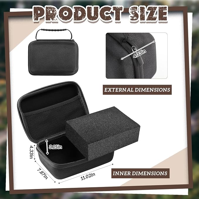 Relaxweex Hard Case with Foam, 11 X 7.8 X 4.3 Inch, Black | EVA Waterproof Shockproof Case, Customizable Foam for Camera Electronics Instruments, Digital Products, with Knife - Image 2