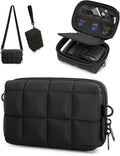 BAGSMART Small Puffy Digital Camera Case, Water-repellent, Black | Camera Bag with 2 Carrying Ways for Canon PowerShot G7X Mark II/III/Sony DSCW800/DSCW830, Lightweight by BAGSMART