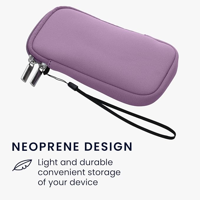kwmobile Universal Phone Pouch Size L - 6.5" - Neoprene Smartphone Pouch with Zip - Water-Repellent Mobile Phone Case - Sleeve in Lavender - Image 3