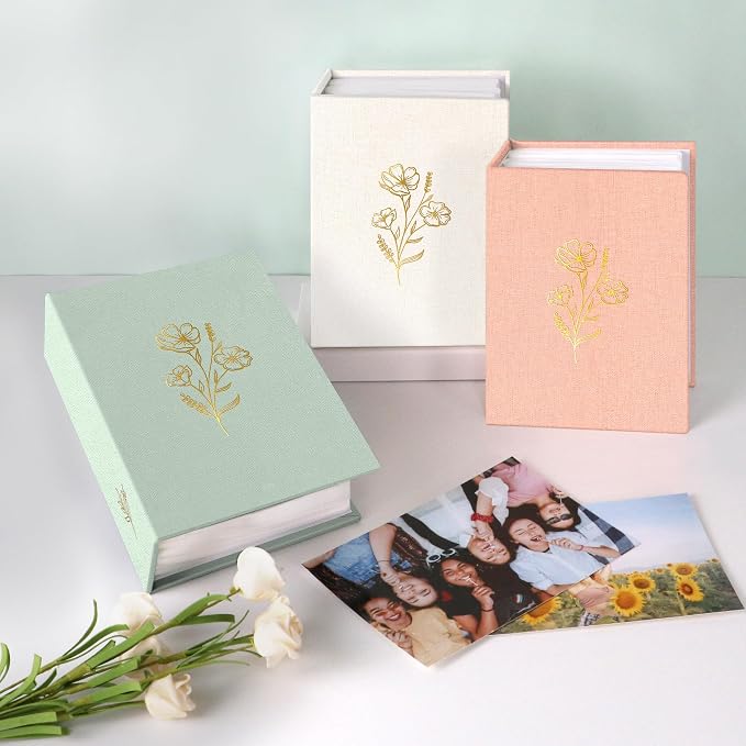 Holoary Photo Album 4x6 100 Photos, 100 Pockets 4”x6” Picture Album, Linen Fabric Cover Picture Book for Photos with Writing Area, 4x6 Photo Albums for Family Weddings Travel Memories(Sage) - Image 8