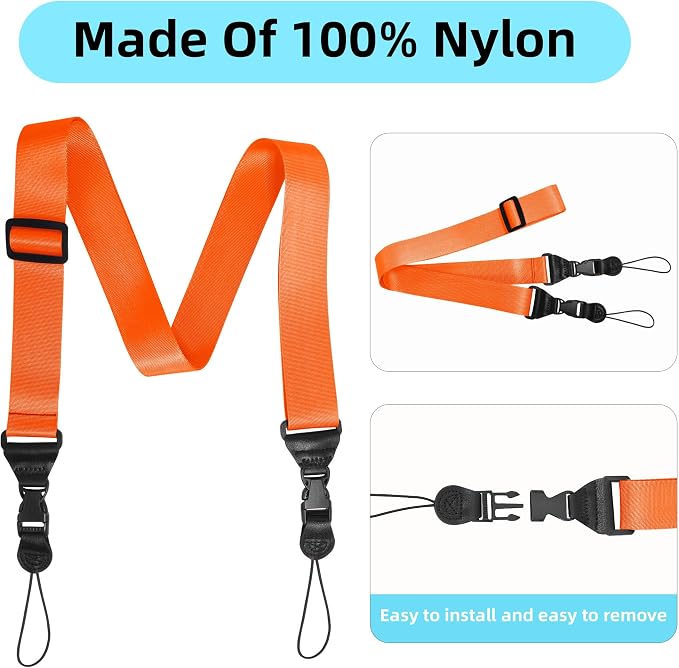 Adjustable Shoulder Strap, iPad Strap Nylon Neck Lanyard | for iPad/Samsung Tablet Case,Camera Binocular Crossbody Laptop Luggage Bag - Image 5