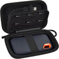 PAIYULE Hard Case for SanDisk Extreme Portable SSD & PRO,SD Card Pocket | Fits 250GB, 500GB, 1TB, 2TB and 4TB SSDs, with SD Card Pocket,Elastic Strap,Mesh Pocket and Carabiner, Case Only Black by paiyule
