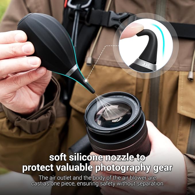 [Upgraded Version] Soft Tip Silicone Camera Dust Blower Lens Air Blower with Cleaning Cloth,Camera Lens Cleaner Air Blower for Sensor LCD Keyboards Alcohol Ink Printing,Dust Blower Replace Canned Air - Image 3