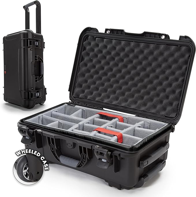 NANUK 935 Hard Case for Camera & Lenses with Padded Divider – Waterproof Equipment Case with Wheels, 22” x 14” x 9” – Dustproof, Impact Resistant, Carry-On Approved for Most Airlines – Black | 22' x 14' x 9' - Dustproof, Padded Divider - Waterproof Equ... by NANUK