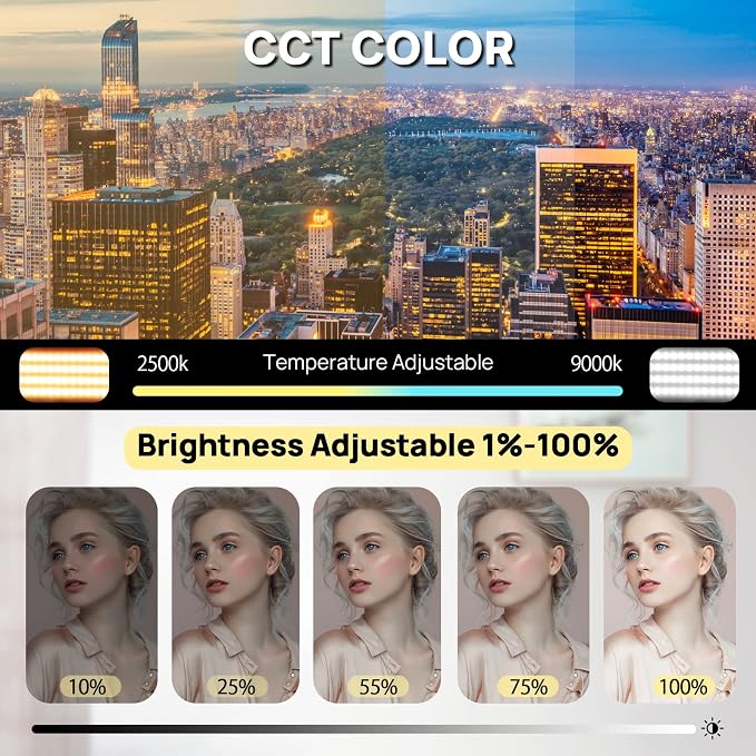 ULANZI PL-01 RGB Video Light, Portable RGB Camera Light with 4000mAh Battery, 360° Color 20 Light Effects, CRI≥95 2500-9000K LED Panel DSLR Photography Lighting for YouTube, Video Conference, Vlogging | 0-360° Full RGB HSI Adjustment 4000mAh Built-in R... - Image 3