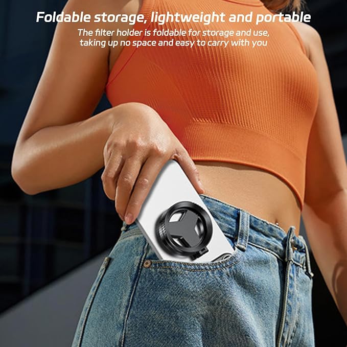 Magnetic CPL Phone Camera Filter Kit, Quick Mount Polarizing Filter, Anti Glare & Color Enhancing Lens Filter for iPhone Mobile Photography, Portable Outdoor Shooting Filter - Image 7