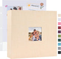 Mublalbum 12x12 Inch 3 Ring DIY Scrapbook Photo Album 80 Pages, Beige | 3 Ring Binder Scrapbook, Linen Cover, 40 Plastic Sleeves 80 Pages, Memory Book for Wedding, Baby, Family, DIY Projects by Mublalbum
