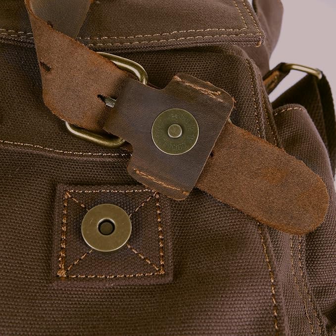 Men's Lightweight Vintage Waterproof Canvas DSLR SLR Shockproof Camera Shoulder Messenger Bag Sling Bag - Image 6