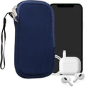 kwmobile Universal Phone Pouch Size L - 6.5" - Neoprene Smartphone Pouch with Zip - Water-Repellent Mobile Phone Case - Sleeve in Dark Blue by kwmobile