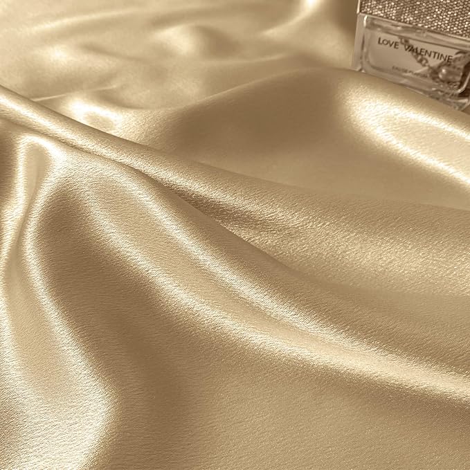 RUDONG M Satin Photography Backdrop, Beige, 3.3x2.5ft | Wrinkle-Free, Silky Fabric, For Jewelry/Cosmetics/Flat Lay/Studio, 100x75cm - Image 7