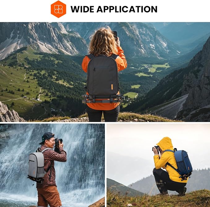 TARION Camera Bag Backpack for Photographers: Photography Camera Backpack with Laptop Compartment Waterproof Raincover Photo Backpack Bag Blue TB-M | 14 Inch Laptop Compartment, Rain Cover, Bottom Tripod Holder, for DSLR Mirrorless Cameras, Everyday Sh... - Image 9