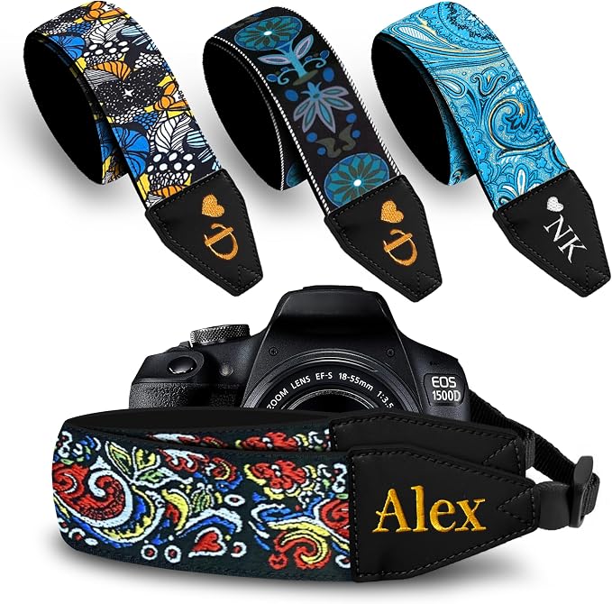 Art Tribute Custom Camera Strap - Add Your Text and We Make It Especially For You Get Your Own Personalized Gift Rhombus Sea Wave Strap, No Shipping Cost! by ArtTribute