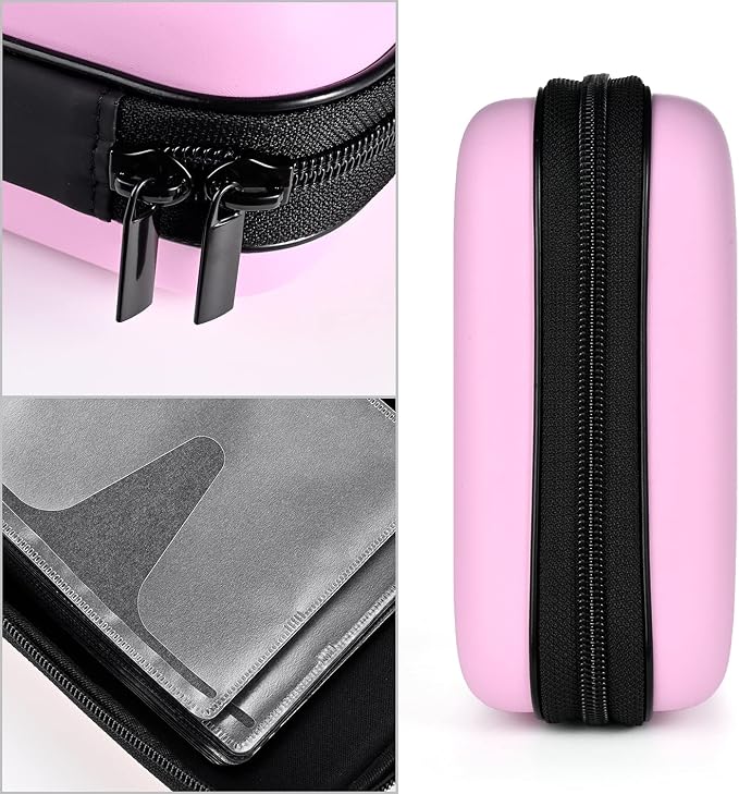 alavisxf xx CD Case, 48 Capacity Protective Zipper Disc Wallet for Car | EVA Shock-resistant, Lightweight Portable, DVD Blu-ray Storage Organizer, Scratch-Resistant Sleeves, for Home Office Travel - Image 3