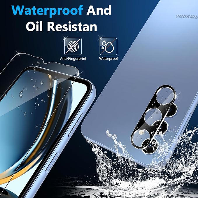 Samsung Galaxy A15 5G Screen Protector & Camera Lens Protector | 2+2 Pack, Upgraded 9H Tempered Glass HD, Fingerprint Unlock, Anti-Scratch, Touch Sensitive, Bubble Free, Case Friendly - Image 6