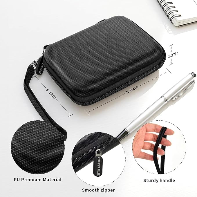 PAIYULE Dual SSD Case for 2 SanDisk Extreme Portable SSDs & Extreme PRO | Elastic Straps Secure Two Drives, Mesh Pocket Organizes Cables, Carabiner Adds Portability, Black, Case Only - Image 6