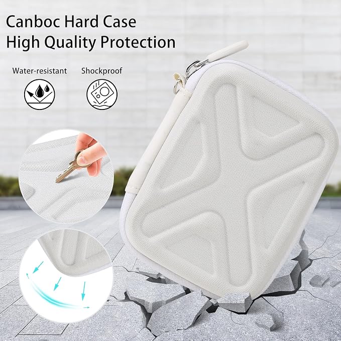 Digital Camera Case for AbergBest 21 Mega Pixels 2.7" LCD Rechargeable HD/Kodak Pixpro/Canon PowerShot ELPH 180/190/Sony DSCW800/DSCW830 Cameras, Travel Carrying Protective Case for Camera - White - Image 5