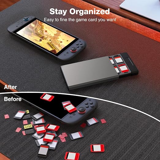 HEIYING Switch Game Case with 40 Precise Slots for Switch 2 / Micro SD Card | Portable Game Card Case, Metal Shell with Soft Silicone Lining, Precise Slots, Magnetic Closure for Easy Storage & Access - Image 5