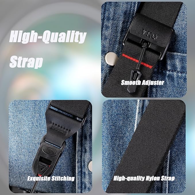 VKO Camera Strap,Quick Release Crossbody Adjust Neck Shoulder Strap | for Photographers Full-frame DSLR SLR Cameras 38mm - Image 5