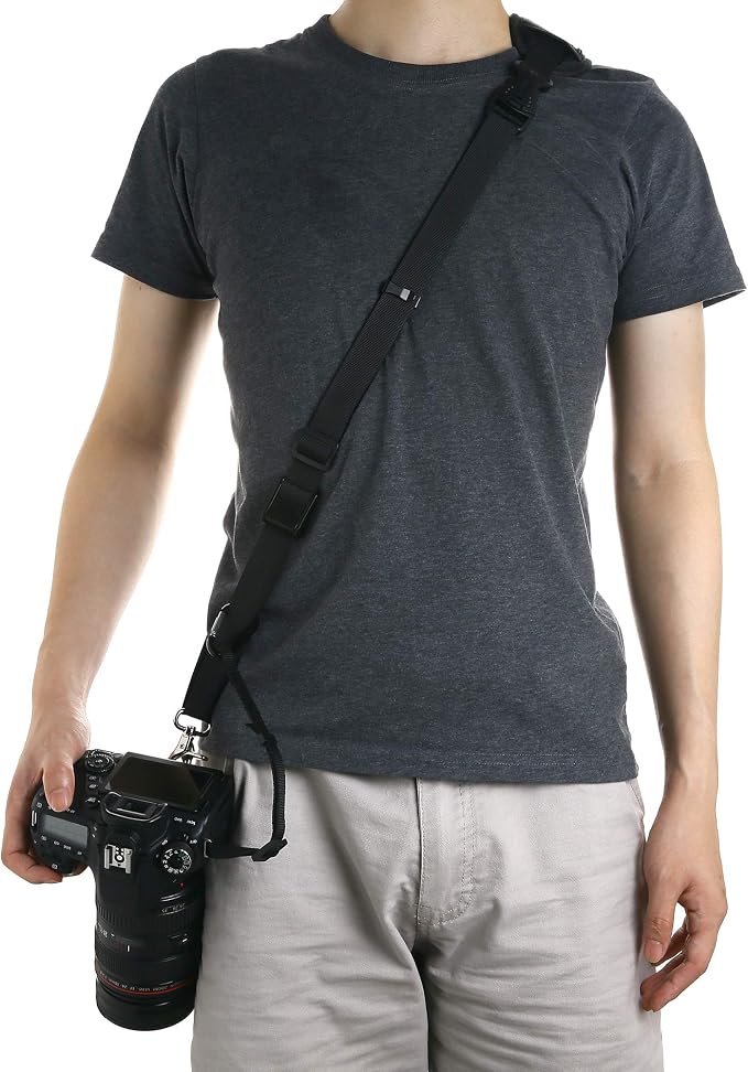Ruittos Camera Strap,DSLR Shoulder Strap Crossbody Sling Quick Release Storage Pocket Black by Ruittos