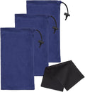 Premium Quality Microfiber Sunglasses Pouch With Spring Fastener by Mamlyn