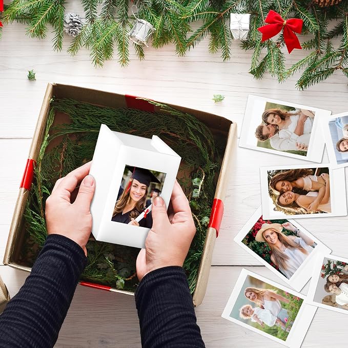 Acrylic Polaroid Picture Frame and Photo Storage Box With magnetic sliding cover for Instax Mini Polaroid Film, 2x3 Instax Frame, Wedding Guest Book Alternative for Reception Graduation Gift - Image 6