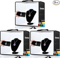 Glendan Portable Photo Studio Light Box,12"x12" Professional Dimmable Shooting Tent Kit with 112 LED Lights & 6 Backdrops for Jewelry and Small Items Product Photography (Pack of 3) by Glendan
