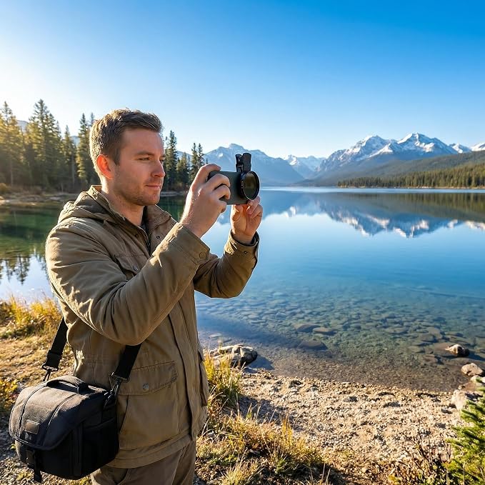 37mm Clip-On CPL Filter Circular Polarizing Lens Kit to Eliminate Glare & Boost Color, Optical Multi-Coated Glass with Universal Clip for Mobile Photography for Android Phone iPhone 6 7 8 9 10 11 12 - Image 4