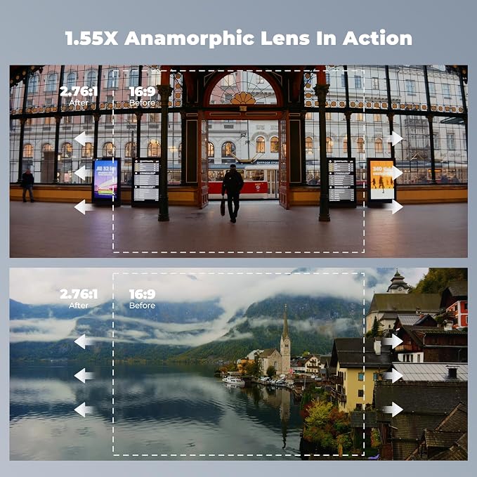 Freewell 1.55x Anamorphic Lens for iPhone & Samsung | 3-in-1 Streak (Neutral, Gold, Blue) - Cinematic Smartphone Lens with Oval Bokeh - Compatible with 17mm Mount Case & Cage - Image 6