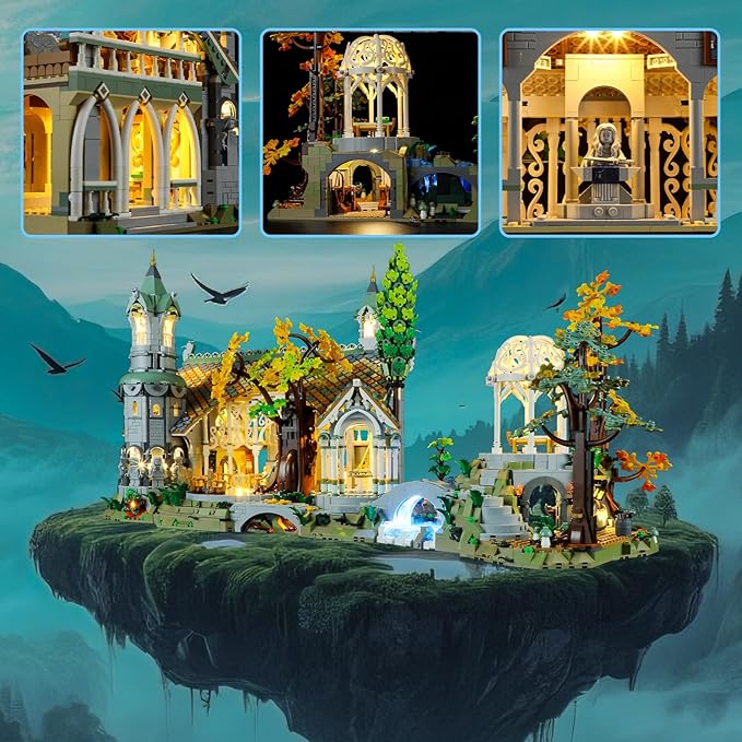 YEABRICKS LED Light for Lego-10316 Lord of the Rings THE Lord of THE Rings: Rivendell Building Blocks Model (Lego Set NOT Included) | Beginner Friendly, Easy Installation, Home Display Decor, Great Gift Idea, Fits Lego 10316 (Model Not Included) - Image 5