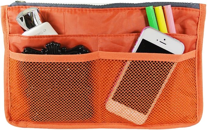 Wrapables® Unisex Bag Insert Organizer, Travel Bag Organizer - Coral by Wrapables