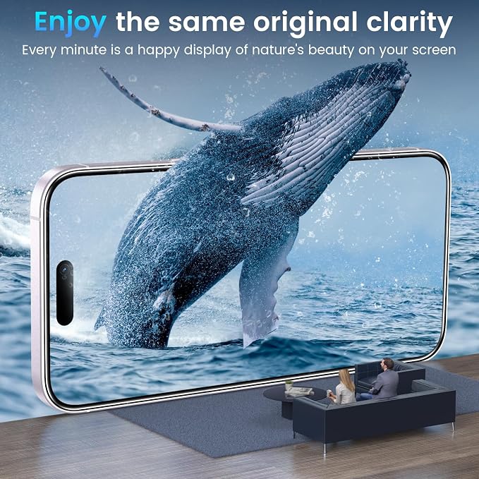 Fotbor Compatible with 3 Pack iPhone 17 Screen Protector With 1 Set Camera Lens Protector, 2025 Upgrade 9H+ Premium Tempered Glass, Easy Installation Kits, 6.3 inch - Image 4