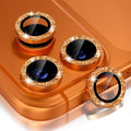 Choiche for iPhone 17 Pro/iPhone 17 Pro Max Camera Lens Protector | Ultra HD, Bling 9H Tempered Glass Camera Cover Screen Protector Metal Ring Decoration Accessories (Glitter-Orange) by Choiche