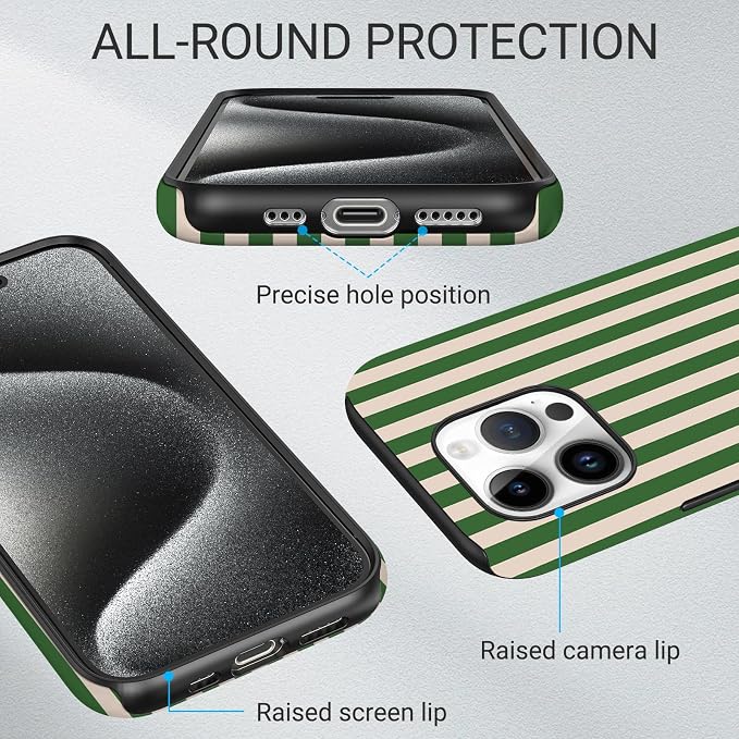 TPU Phone Case for iPhone 16 Pro Max, MagSafe Wireless Charging Compatible, Shockproof Slim Fit Protective Cover with Anti-Yellowing & Raised Camera Protection (Stripe 2, iPhone 16 Pro Max) - Image 3
