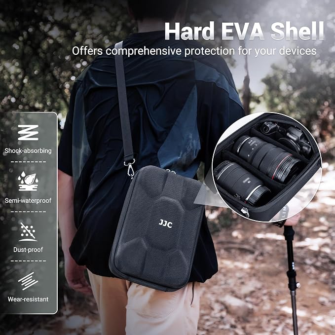 Hard Camera Travel Carrying Case for Sony A7V A7M5 A7R5 A7 V IV A7III EOS R6 Mark II R8 R5 R Nikon Z8 Z5 Fuji XT50 with Lens Below 10.24x6.69x3.96"(WxHxD),EVA Camera Bag Drone Pouch w Pocket & Divider - Image 2