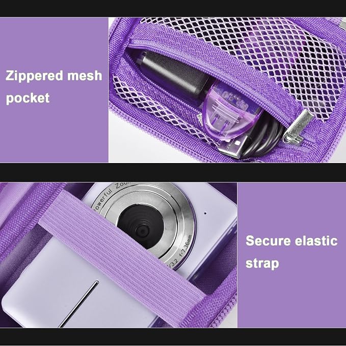 ALKOO Digital Camera Case for CAMKORY, Camera Pouch for KODAK Pixpro -Purple - Image 6