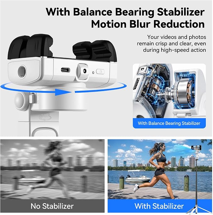 2026 Upgrade Auto Face Tracking Selfie Stick Tripod for iPhone with Light 360 °that Follows Your Movement 70.9" Phone Tripod Stand with Remote for Content Creator Vlog Live Stream Video Recording - Image 3