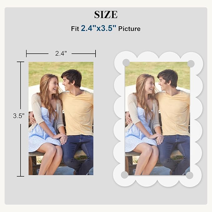 Car Sun Visor Photo Holder, Universal Magnetic Photo Car Visor Clip, Decorate Your Car Visor Picture Clip with Personality(Transparent Wave, 2.4x3.5) - Image 2