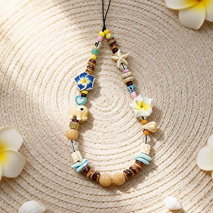 Cute Beaded Camera Wrist Strap for Phone, Digital Camera Charm Lanyard, Pearl Beaded Chain for Bag Keychain Gift - Image 4