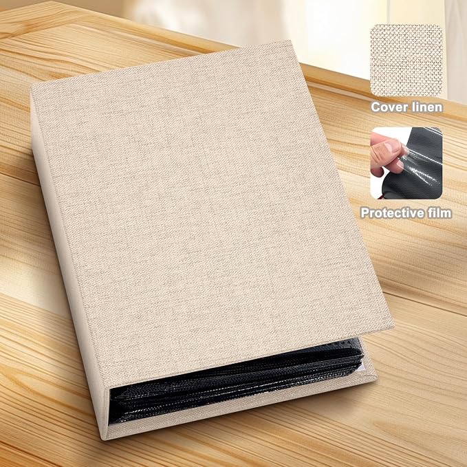Photo Album 4x6 100 Pockets for Wedding Gifts,Linen Hardcover Picture Albums for Family Anniversary Baby Vacation Pictures - Image 4