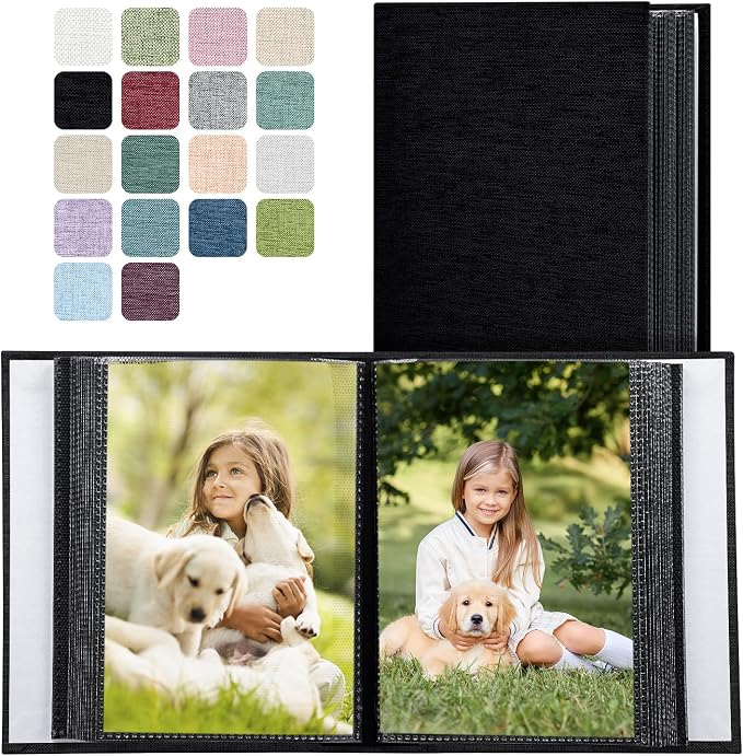 Photo Album 4x6 100 Pockets for Wedding Gifts,Linen Hardcover Picture Albums for Family Anniversary Baby Vacation Pictures - Image 2