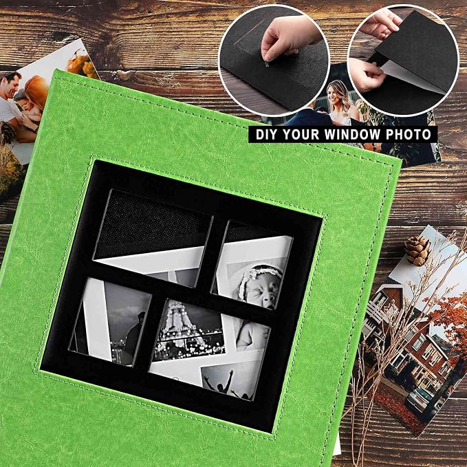 Ywlake Photo Album 4x6 500 Pockets Photos, Extra Large Capacity Family Wedding Picture Albums Holds 500 Horizontal and Vertical Photos Green - Image 4