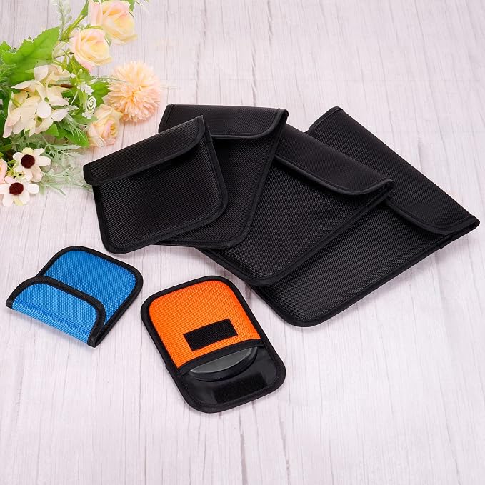 PATIKIL 120x120mm Lens Filter Case, 2Pcs Camera Filter Case Portable Lens Filter Pouch Photography Fit Camera Bag Coat Pocket Drone, Black - Image 5