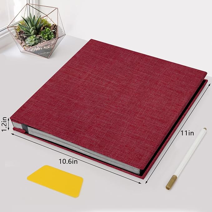 Zesthouse Photo Album Self Adhesive Pages, 60 Pages Magnetic Scrapbook Albums with Sticky Page, Photos Album Holds 8x10 & 5X7 & 4x6 & 6x8 & 3x5, Large Picture Book Ideal Gift for Family Wedding Baby - Image 2