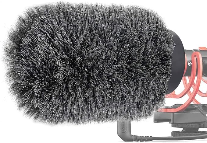 YOUSHARES NTG Furry Microphone Wind Shield - Windscreen/Windmuff for Rode VideoMic NTG and Microphones with Maximum Slot Length of 100mm (3.9") and Diameter of 18-24mm （Shag, Gray） by YOUSHARES