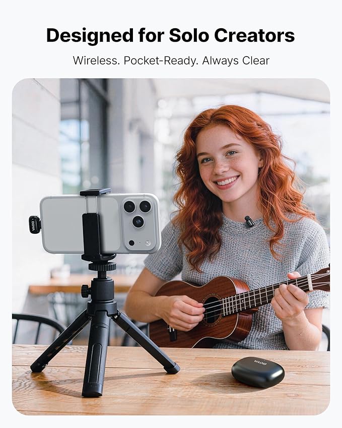 BOYA mini 2 Wireless Lavalier Microphone for iPhone 15/16/17, Android Phone | Mini Mic with AI Noise Reduction, App Control, 30H Battery Life for Vlog Recording Streaming (1TX + USB-C RX + Charging Case) - Image 2