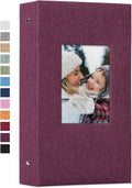 Vienrose 4x6 Photo Album,300 Pockets,Linen Cover with Window,Purple | Linen Hardcover, Slip In Photo Book, Family Memory Album, Travel Keepsake by Vienrose