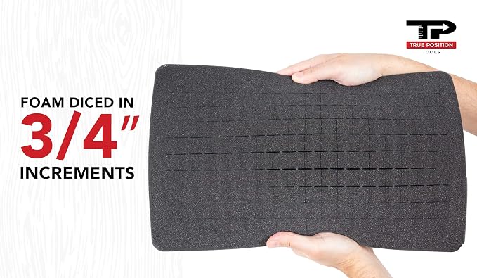 True Position Tools - Universal Hard Carrying Case with Premium Kaizen Pick and Pluck Foam - Protects Electronics, Tools, Cameras and Testing Equipment, 17 x 12 x 3 In. - Image 6