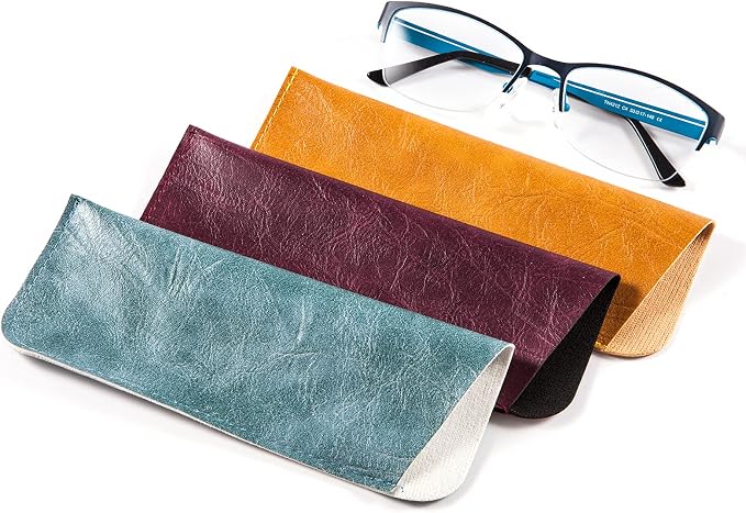 TRIUMPH VISION 3 Pack Reading Glasses Pouch Soft Case Eyeglass Sleeve Slim | Alternative to Bulky Case in bag, Lightweight Lined Padded Protect Optical lens Slip in, Cute Pattern Portable for Daily Use - Image 5